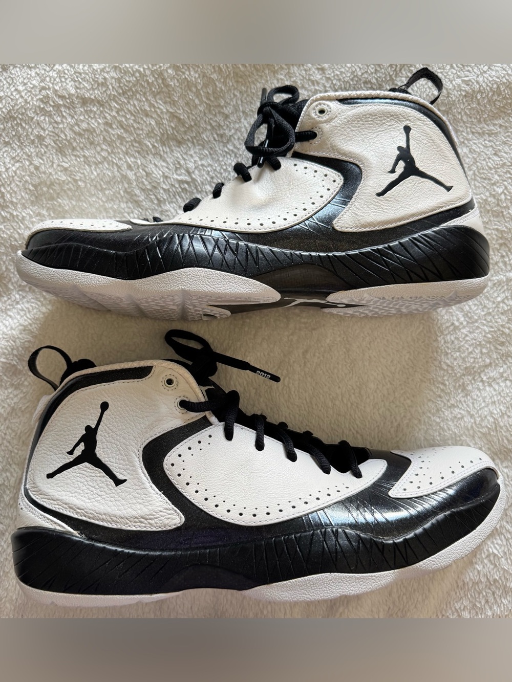 Air Jordan Black & White High-Top Basketball Sneakers